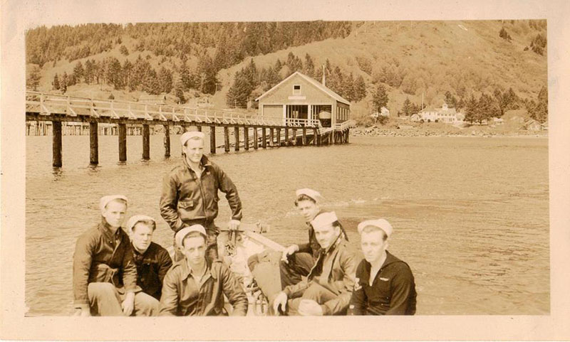 Historic photo Coast Guard personnel Pier's End